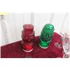 Image 8 : 2 Sets of 4 Crystal Glasses + 1 Set of 4 Juice glasses, 3 Pieces Avon +