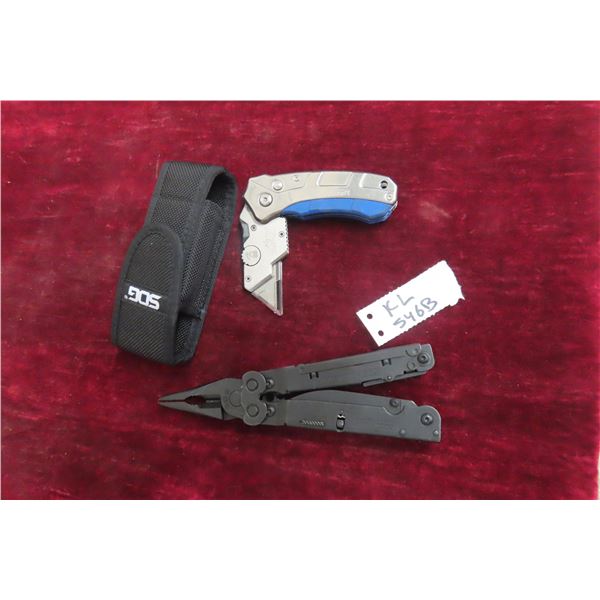 50G Multi Tool w/ Case + Mastercraft Fold Out Utlility Knife