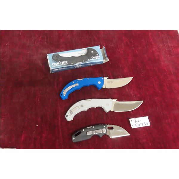 3x Cold Steel Fold Out Knives