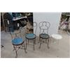Image 1 : 4 Vintage Wrought Iron Chairs 
