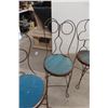 Image 3 : 4 Vintage Wrought Iron Chairs 