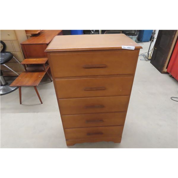 Maple 5 Drawer Dresser 45'' x 16'' x 26'' 
