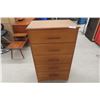 Image 1 : Maple 5 Drawer Dresser 45'' x 16'' x 26'' 