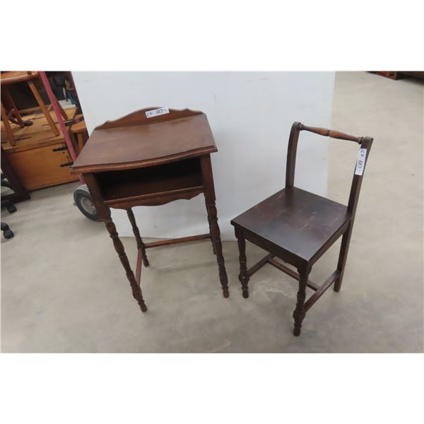 Telephone Stand with Chair 