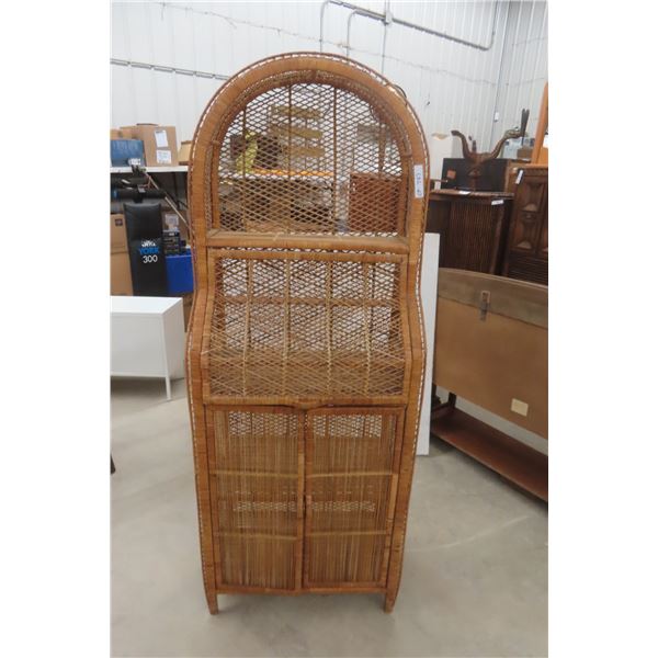 Wicker Cabinet, Kind of Secretary 72''  x 16'' x 28'' 
