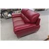 Image 2 : Leather/Leather Style Love Seat 65'' Wide 