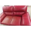 Image 3 : Leather/Leather Style Love Seat 65'' Wide 
