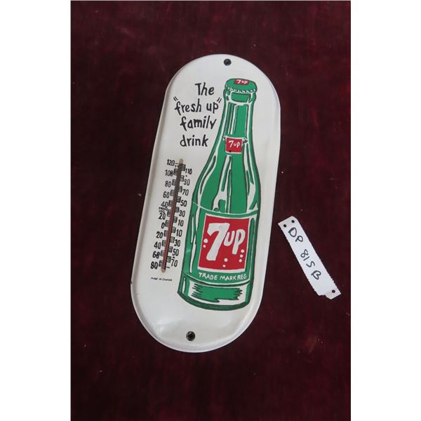 Vintage 7up Metal Thermometer 15'' x 6'' , 