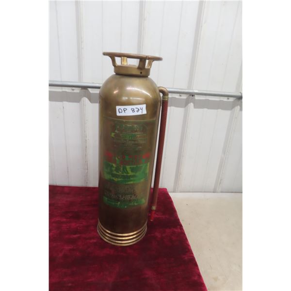 Vintage Foamite Brass Fire Extinguisher 