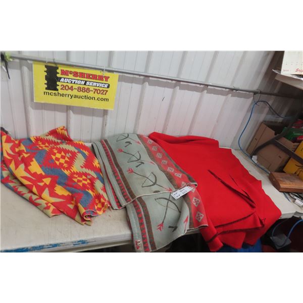 3 Wool Blankets 