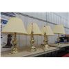Image 1 : 6 Brass Style Table Top Electric Lamps 