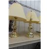 Image 2 : 6 Brass Style Table Top Electric Lamps 