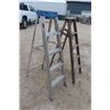 Image 1 : 2 Step Ladders (1) Aluminum & (1) Wood 