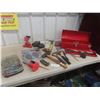 Image 1 : Toolbox w/ 16” Sledge, Precision Screwdrivers, Clamp Down Vise, Nail-to-Saw Blade, Multimeter, Rive