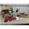Image 1 : Mitre Saw Base, Dremel & Black & Decker Drill Press Stands + Sandpaper