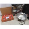 Image 1 : Oster electric wok and crystal glass set