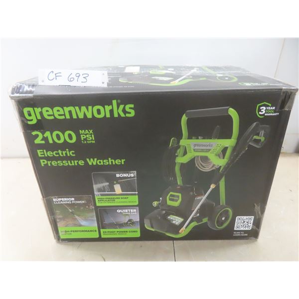 Greenworks 2100psi electric pressure washer NSR