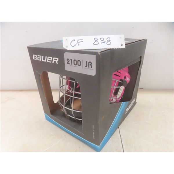 Bauer JR hockey helmet pink new