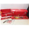 Image 1 : Beach toolbox and Craftsman box w/ misc tools