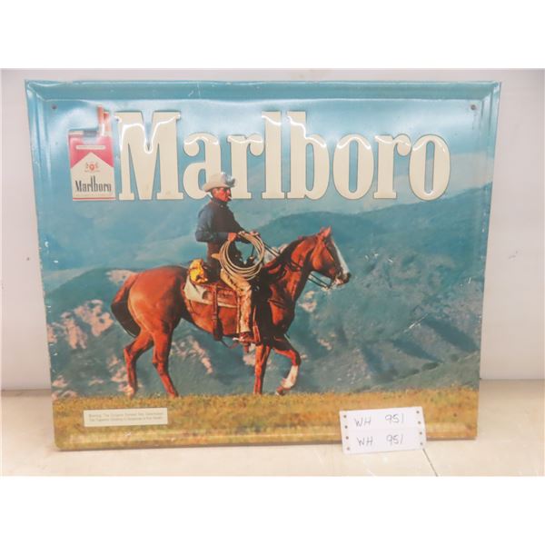 Vintage 18 x 21 metal Marlboro Man sign