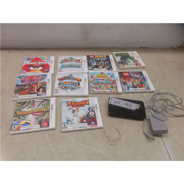 Nintendo 3DS handheld console with 10 games
