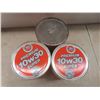 Image 2 : 2 Unopened Gulf Super 10W30 Oil Cans & 1 Can Transmission Fluid