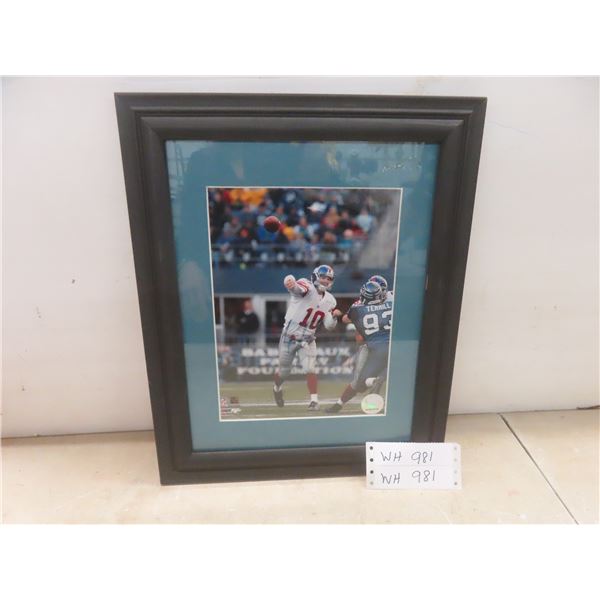 Eli Manning 12 x 16 autographed picture with C of A