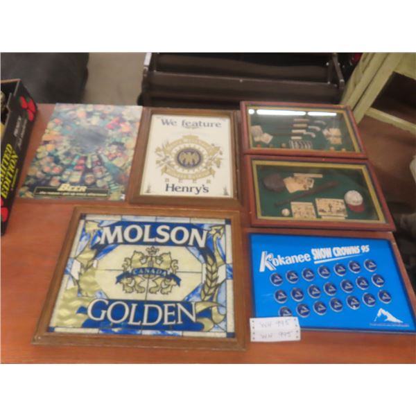 Lot of 6 beer and man cave signs