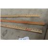 Image 2 : Primitive Rake; 3 Yard Sticks with Advertisements; Firestone,  Beaver Home Center & No Boundaries