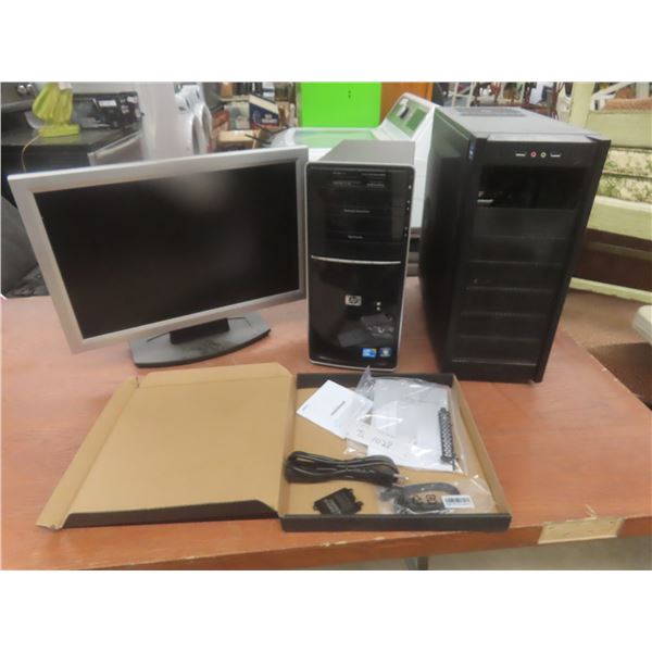 Metro Monitor (No Power Cord), HP Hard Drive, Empty Case