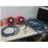 Image 1 : 2 Wall Mount Mini Air Hose Reels, 3 Lengths Air Hose & Air Chuck