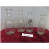 Image 1 : 4 Milk/Cream Bottles, Crescent Creamery, City Dairy and Dutchmen Dairy