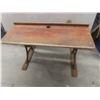 Image 8 : Antique Globe School Desk With Hinged Seat, Wrought Cast Base