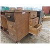 Image 8 : Rolling Wood Shop Cart 36'' x 32'' x 48'' with Drawers 