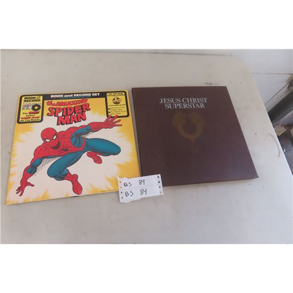 Spiderman Record with Book, Jesus Christ Superstar with Song Book