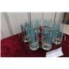 Image 3 : 8 Vintage Tumblers with Carrier, Mid Century Modern.