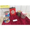 Image 1 : Red Owl Coffee Tin, Harvest Queen Tin, Aunt Sues Dry Cleaner, 