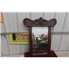 Image 1 : Antique Wood Framed Bevelled Mirror 24'' x 30'' 