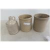 Image 1 : (2) 1gal Stoneware Crocks, 1gal Jug 