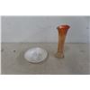 Image 8 : (5) Carnival Glass Items: Dish, Vase, Glass 