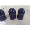 Image 2 : (5) Purple Insulators, All with Chips 