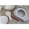 Image 2 : Enamelware: Commode, Basins, Plates, Bowls