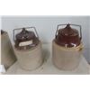 Image 2 : 4 Stoneware Items: 3 Pickle Crocks, 1 Jug 