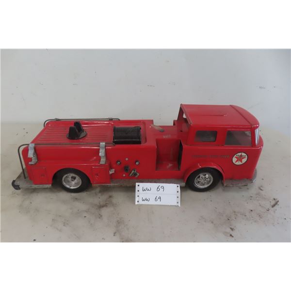 Buddy L Texaco Metal Fire Truck 25'' x 7'' x 8'' 