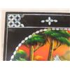 Image 2 : Set of 4 Asian Wooden Panels With Mother of Pearl Effect Forming a 46" X 23" Wall Picture