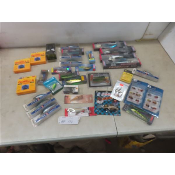 Fishing Supplies Including Gorilla Tough Line, Lures, and Floats and More