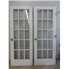 Image 1 : 2 Solid Wood French Doors, 80" X 30"
