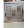 Image 1 : Framed Picture of 5 Ceremonial Deity Masks, 30" X 32"