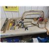 Image 1 : Hand Tools: Bow Saw, Squares, Levels, Chalkline, Clamps, Tool Pouches +