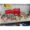Image 1 : 2 Metal Tool Boxes, Files, Punches, Hammer, Mallet, Castors, C Clamps